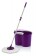 拖霸  手壓式伸縮旋轉拖把組(紫色)＋拖霸  小蒼蘭香地板清潔劑 2000ML